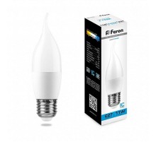 Лампа светодиодная LB-770 (11W) 230V E27 6400K свеча на ветру  25954  FERON