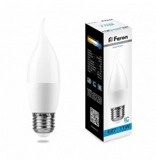Лампа светодиодная LB-770 (11W) 230V E27 6400K свеча на ветру  25954  FERON