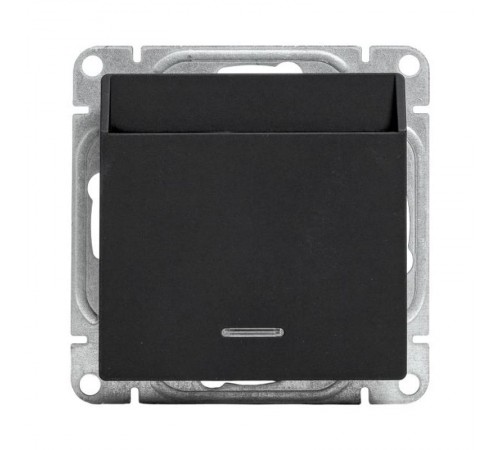 Механизм выключателя, карточный, с подсветкой, чёрный Эпика EKF  UP1-SWB-card  EKF