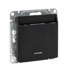 Механизм выключателя, карточный, с подсветкой, чёрный Эпика EKF  UP1-SWB-card  EKF