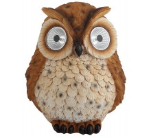 Cветильник садовый декоративный Сова рыжая на солнечной батарее ERAFYS01-10 полистоун, 19 см  Б0044842  ЭРА