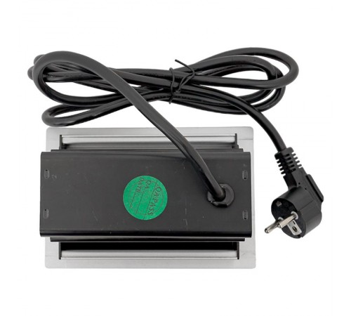 Встраиваемый настольный лючок, 4 модуля=2 поста, C-Line, металлик  cl-vnl-4-s  EKF