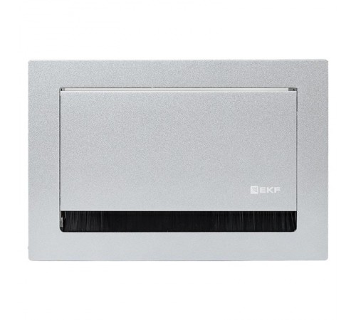 Встраиваемый настольный лючок, 4 модуля=2 поста, C-Line, металлик  cl-vnl-4-s  EKF