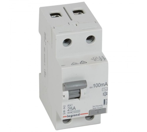 Выключатель дифференциальный (УЗО) RX3 2п 25А 100мА тип AC  402028  Legrand