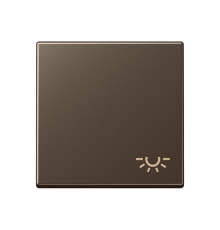 Клавиша с символом "освещение"; мокка  A590LMO  Jung