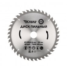 Диск пильный 235 мм х 40 зуб х 30 мм  KR-92-0124  Kranz