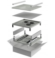 LINEA N Компл. осн. и крыша 600х800мм шкафа 28-47U сер.  LN35-XXX68-Y  ITK