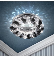 Светильник точечный встраиваемый под лампу DK16 50Вт MR16 хром/прозрачный  C0043750  ЭРА