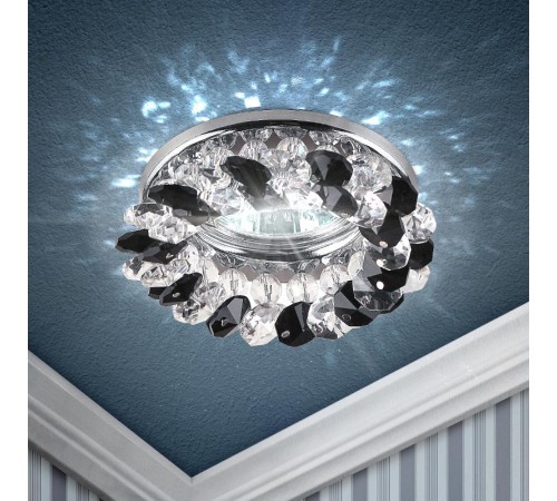 Светильник точечный встраиваемый под лампу DK16 50Вт MR16 хром/прозрачный  C0043750  ЭРА