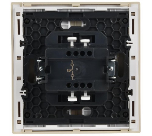 FORTE&PIANO Выключатель 1-клавишный самовозвратн. 10А FP410 ваниль  FP-V14-0-10-1-K10  IEK