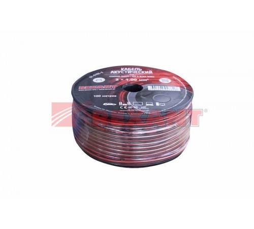 Кабель акустический 2х1,00 мм красно-черный (бухта 100 м)  01-6105-3  REXANT