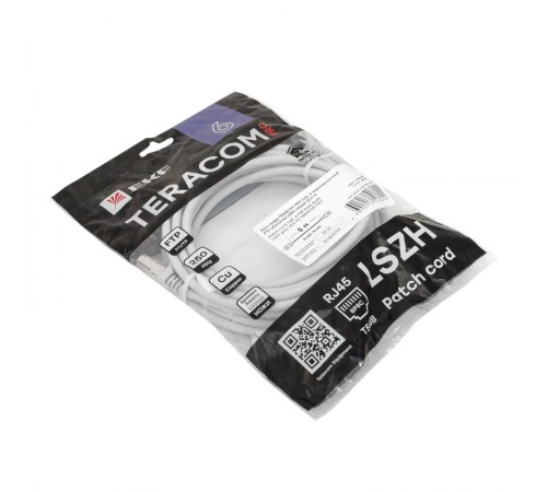 Патч-корд TERACOM PRO Cat.6 экранированный FTP оболочка LSZH серый (5,0м)TRP-6FTP-LSH-5M-GYEKF
