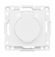 Стокгольм Механизм Розетки 1-местной с/з 16А белый с крышкой и защ. штор. IP44 EKF PROxima  EYR16-028-10-44  EKF