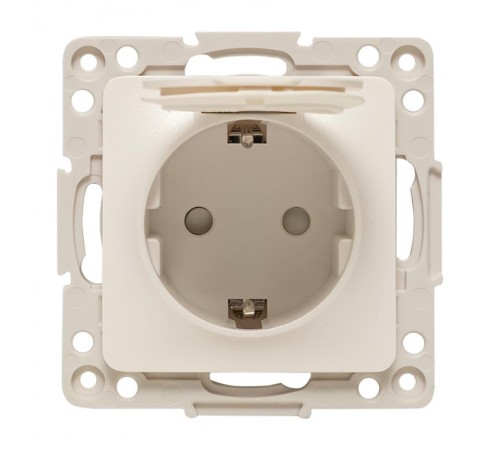 Стокгольм Механизм Розетки 1-местной с/з 16А белый с крышкой и защ. штор. IP44 EKF PROxima  EYR16-028-10-44  EKF