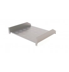 Hyperline TAL3-2U-300-RAL7035 Полка угловая с перфорацией 19", 2U, ширина 440 мм, глубина 300 мм  433670  Hyperline