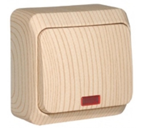 Этюд Сосна О/У Выключатель 1-клавишный с подсветкой (сх. 1)  BA10-005D  SE