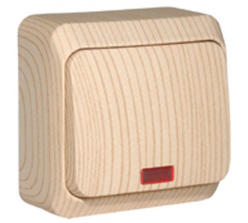 Этюд Сосна О/У Выключатель 1-клавишный с подсветкой (сх. 1)  BA10-005D  SE