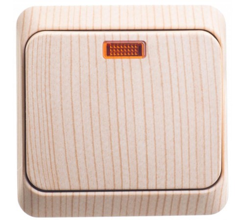 Этюд Сосна О/У Выключатель 1-клавишный с подсветкой (сх. 1)  BA10-005D  SE