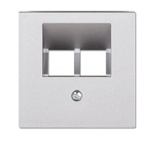 Накладка на двойные UAE-розетки; термопласт; алюминий  EP569-2BFPLUAAL  Jung