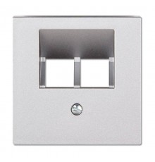 Накладка на двойные UAE-розетки; термопласт; алюминий  EP569-2BFPLUAAL  Jung