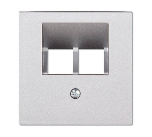 Накладка на двойные UAE-розетки; термопласт; алюминий  EP569-2BFPLUAAL  Jung