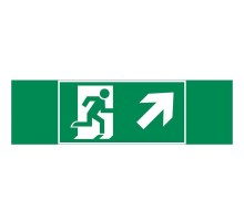 Пиктограмма (наклейка) "ФИГУРА / СТРЕЛКА ВПРАВО ВВЕРХ" 310х90мм для аварийно-эвакуационного Свет-к а Basic IP65  V5-EM02-60.002.023  VARTON