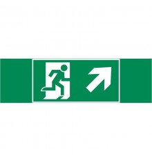 Пиктограмма (наклейка) "ФИГУРА / СТРЕЛКА ВПРАВО ВВЕРХ" 310х90мм для аварийно-эвакуационного Свет-к а Basic IP65  V5-EM02-60.002.023  VARTON
