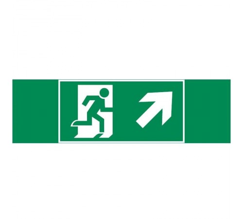 Пиктограмма (наклейка) "ФИГУРА / СТРЕЛКА ВПРАВО ВВЕРХ" 310х90мм для аварийно-эвакуационного Свет-к а Basic IP65  V5-EM02-60.002.023  VARTON
