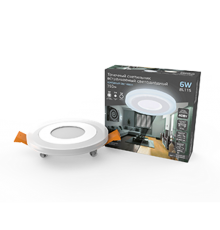 Светильник светодиодный встраиваемый Backlight BL115 Кругл. Акрил, 3+3W, LED 4000K, диам. 105,  BL115  Gauss