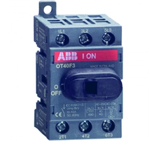 Рубильник OT40F4N2 до 40А 4пол. для уст. на DIN-рейку или монтаж. плату  1SCA104932R1001  ABB