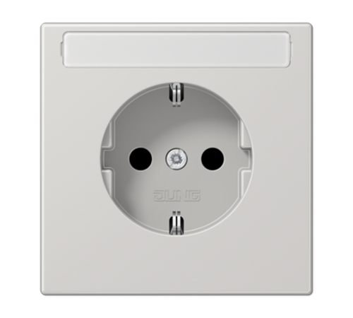 Штепсельная розетка SCHUKO 16A, 250V~ с защитой от детей и полем для надписи; светло-серая  LS1520KINALG  Jung