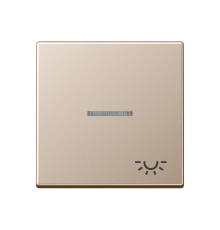 клавиша с символом "свет" с линзой, шампань  A590KO5LCH  Jung