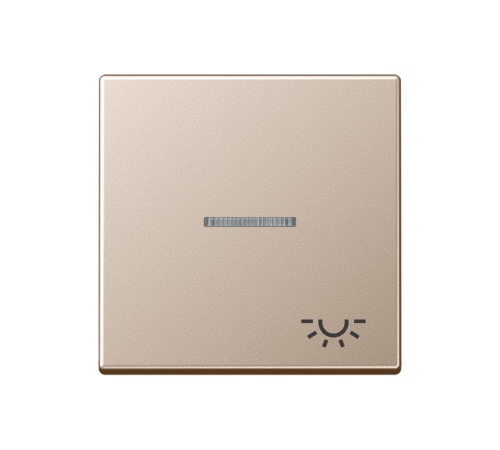 клавиша с символом "свет" с линзой, шампань  A590KO5LCH  Jung