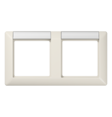 Рамка 2-кратная с полем для надписи для горизонтальной установки; слоновая кость  AS5820NA  Jung