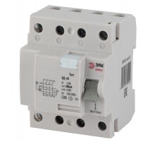 Выключатель дифференциальный (УЗО) ВД-40 (электронное) 4P 63А 300mA SIMPLE-mod-54 ЭРА SIMPLE  Б0039274  ЭРА
