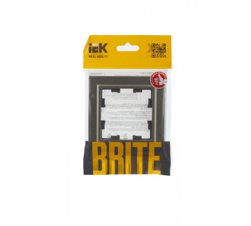 BRITE Рамка 1-ая РУ-1-БрШ шампань  BR-M12-K37  IEK