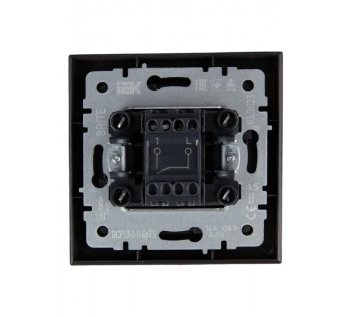 BRITE Выключатель 1-клавишный 10А в сборе ВСР10-1-0-БрТБ темная бронза  BR-V10-0-10-K45-F  IEK