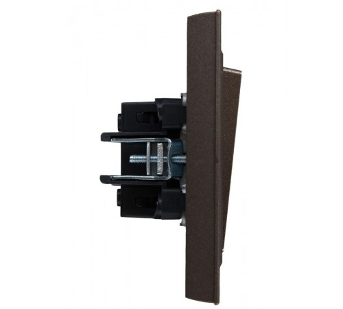 BRITE Выключатель 1-клавишный 10А в сборе ВСР10-1-0-БрТБ темная бронза  BR-V10-0-10-K45-F  IEK