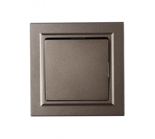 BRITE Выключатель 1-клавишный 10А в сборе ВСР10-1-0-БрТБ темная бронза  BR-V10-0-10-K45-F  IEK