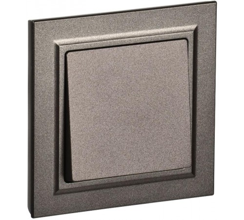 BRITE Выключатель 1-клавишный 10А в сборе ВСР10-1-0-БрТБ темная бронза  BR-V10-0-10-K45-F  IEK