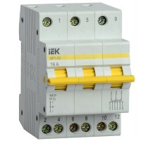 Выключатель-разъединитель (рубильник) трехпозиционный ВРТ-63 3п 16А  MPR10-3-016  IEK