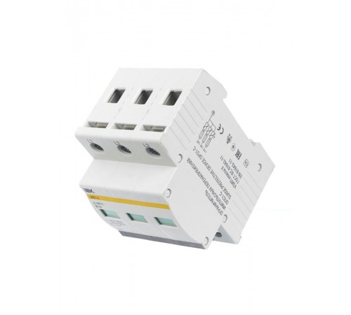 Ограничитель импульсного перенапряжения ОПС1-C 3Р In=20kA Un=400B Im=40kA  MOP20-3-C  IEK