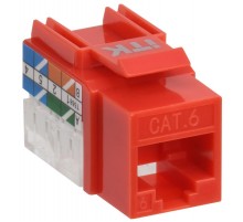 Модуль Keystone Jack кат.6 UTP 110 IDC 90град красный  CS1-1C06U-11-04  ITK