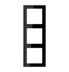Рамка для вертикальной и горизонтальной установки, 3 поста; дюропласт; черный; LS990  LS983SW  Jung