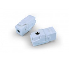 Вставка формата Keystone Jack с проходным адаптером TRS 3.5 мм, ROHS, белая  247762  Hyperline