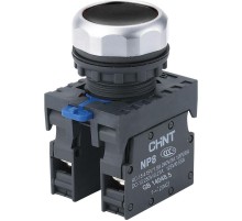 Кнопка управления NP8-20BN/2 без подсветки, самовозв., черная, 2НО, IP65 (R)  667868  CHINT