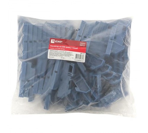 Изолятор на DIN-рейку синий EKF PROxima  ak-1-3  EKF