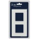 Рамка для розеток и выключателей Elegance 14-5102-01М на 2 поста, стекло, белый матовый+бел.  Б0065834  ЭРА