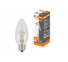 Лампа накаливания ЛОН  40Вт Е27 230В свеча прозрачная  SQ0332-0010  TDM