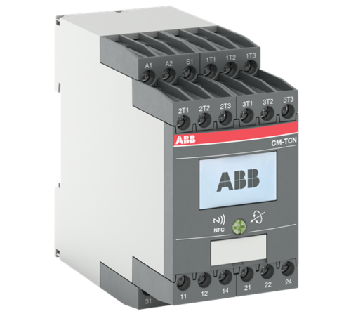 Реле контроля температуры CM-TCN.011S, Uпит= 24 AC/DC, -200..+850°C, винтовые клеммы (LCD дисплей + протокол связи NFC)  1SVR750740R0110  ABB